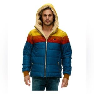 NWT Aviator Nation Trekker Light Hooded Puffer Jacket